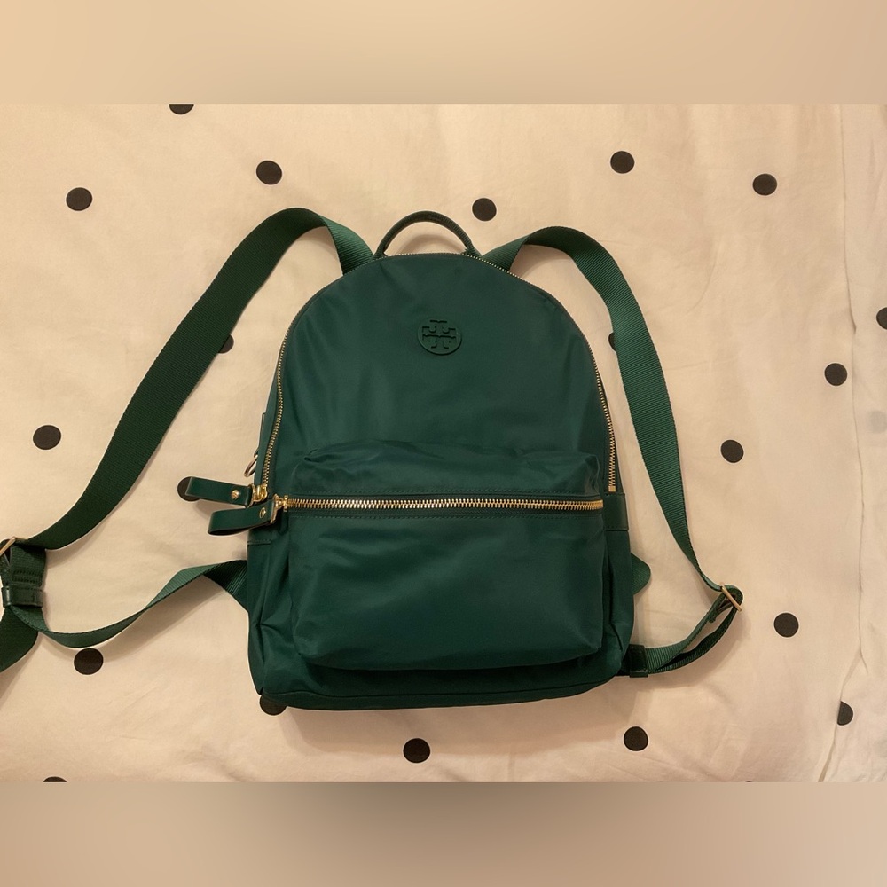 Tory Burch Emerald Green Backpack